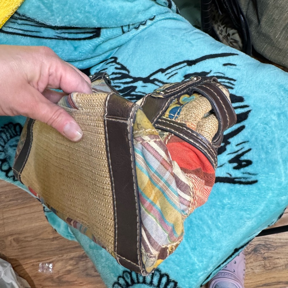 Fossil Patchwork Multi-Color Shoulder Bag with Br… - image 7